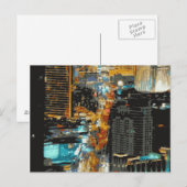 Die lebhaften Lichter des Las Vegas Strips Postkarte (Vorne/Hinten)