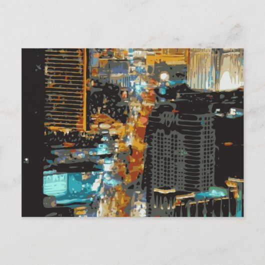 Die lebhaften Lichter des Las Vegas Strips Postkarte (Vorderseite)