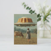 Die Leckerei des fliegenden UFO Postkarte (Stehend Vorderseite)