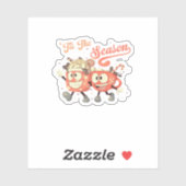 Die Leckereien der Saison Art mit Retro-Charme Aufkleber (Blatt)