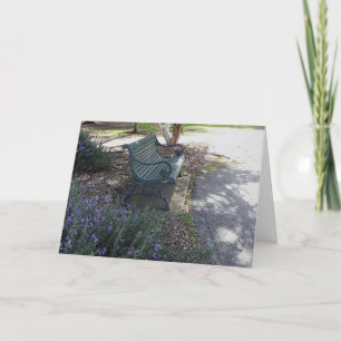 Die leere Bank und Rosemary Bush Dankeskarte