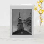 Die leere Grußkarte "Die Tower Clock" Karte (Gelbe Blume)