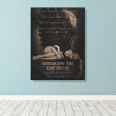 Die Leere umarmen Dark Romantic Gothic Leinwanddruck (Insitu (Holzboden))