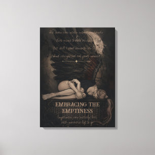 Die Leere umarmen Dark Romantic Gothic Leinwanddruck