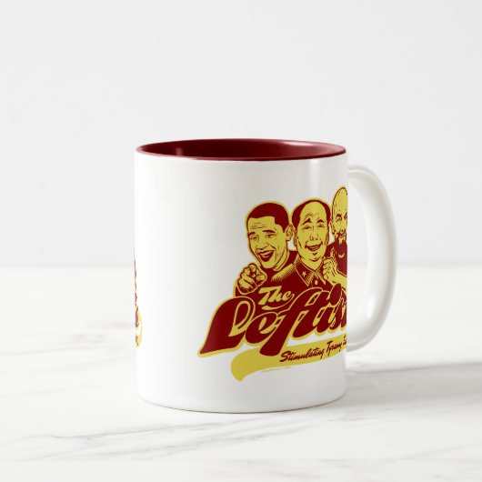 Die leftists-Tasse Zweifarbige Tasse (VorderseiteRechts)