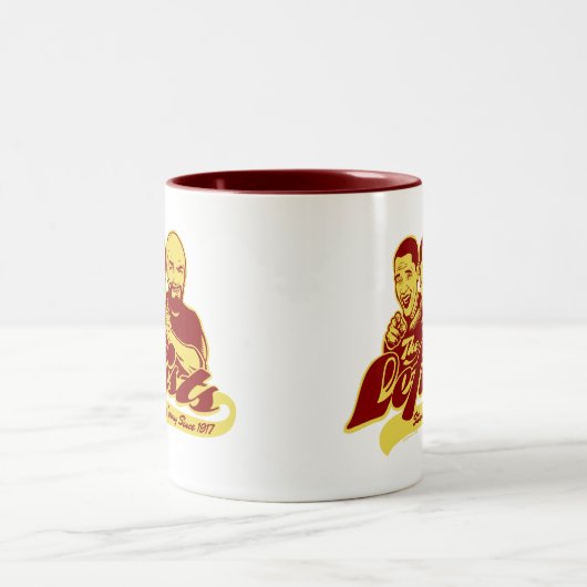 Die leftists-Tasse Zweifarbige Tasse (Mittel)