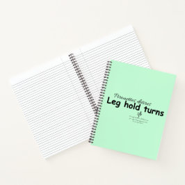 Die Leg Hold dreht weiche Münze und schwarz Notizblock