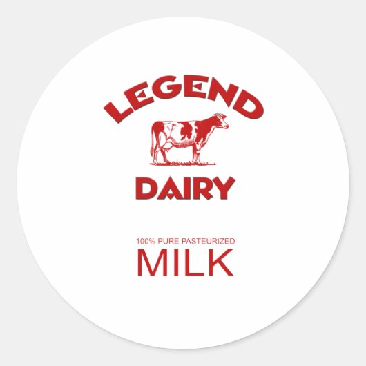 Die legendäre Legend Dairy Runder Aufkleber (Vorderseite)