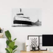 Die legendäre S.S. Edmund Fitzgerald Poster (Heimbüro)