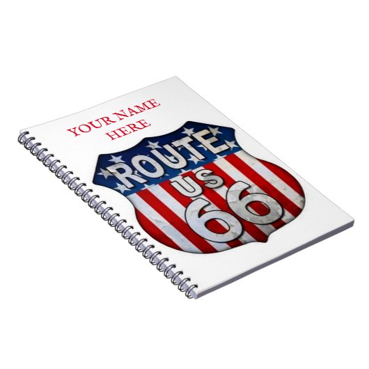 DIE **LEGENDÄRE STRECKE 66** HIGHWAY SPIRALE NOTEB NOTIZBLOCK (Rechte Seite)