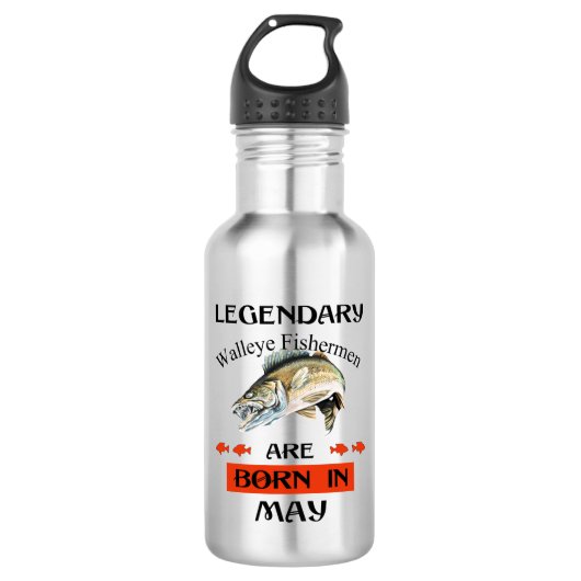 Die legendären Walleye-Fischer sind im Mai Geboren Edelstahlflasche (Vorderseite)
