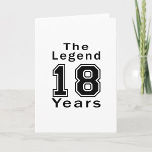 Die Legende 18 Jahre Geburtstagsgeschenke Karte