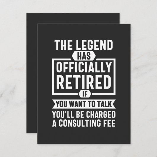 die Legende amtlich erschöpft hat Dankeskarte (Vorne/Hinten)