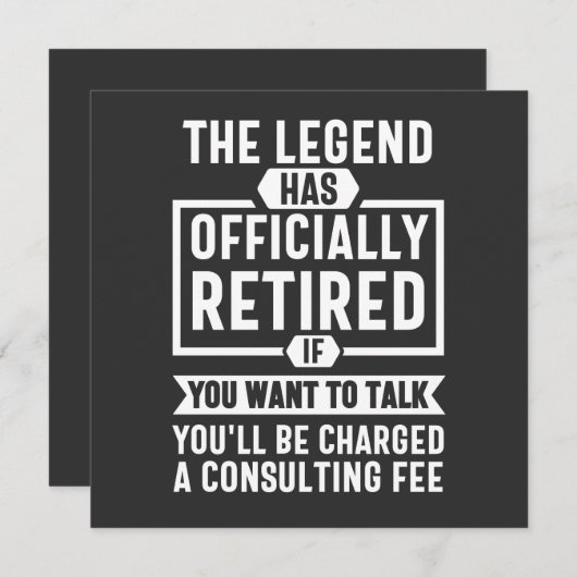 die Legende amtlich erschöpft hat Einladung (Vorne/Hinten)