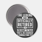 die Legende amtlich erschöpft hat Magnet (Vorderseite/Rückseite)