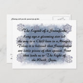 Die Legende der Snowflake-Postkarte Feiertagspostkarte (Vorne/Hinten)