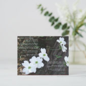 Die Legende des Dogwoods Postkarte (Stehend Vorderseite)