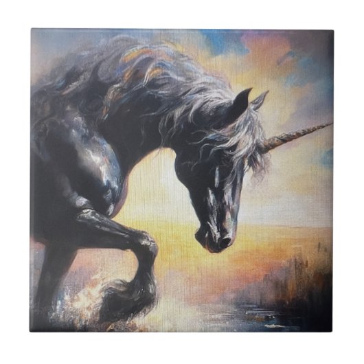 Die Legende des Einhorns Fliese (Vorderseite)