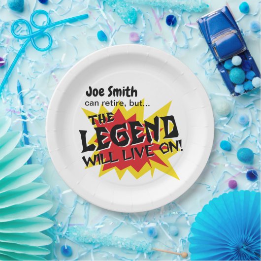 Die Legende des Party "Funny Retirement" wird weit Pappteller (Party)