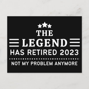 Die Legende hat 2023 nicht mehr mein Problem Postkarte