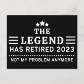 Die Legende hat 2023 nicht mehr mein Problem Postkarte (Vorderseite)