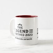 Die Legende hat 2023 nicht mehr mein Problem Zweifarbige Tasse (Vorderseite Links)