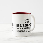 Die Legende hat 2023 nicht mehr mein Problem Zweifarbige Tasse (VorderseiteRechts)