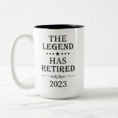 Die Legende hat das Jahr 2023, Geschenk für Frauen Zweifarbige Tasse (Links)