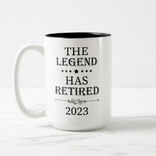 Die Legende hat das Jahr 2023, Geschenk für Frauen Zweifarbige Tasse