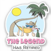 Die Legende hat den lustigen Chill-Hammock-Cartoon Aufkleber (Vorderseite)