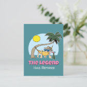 Die Legende hat den lustigen Chill-Hammock-Cartoon Postkarte (Stehend Vorderseite)