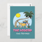 Die Legende hat den lustigen Chill-Hammock-Cartoon Postkarte (Vorne/Hinten)