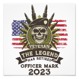 Die Legende hat den Personalisierten Veteranen ers Fotodruck