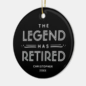 Die Legende hat die Personalisierte Moderne zurück Keramik Ornament (Links)