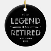 Die Legende hat die Personalisierte Moderne zurück Keramik Ornament (Hinten)