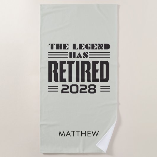 Die Legende hat die Personalisierte Pensionierung  Strandtuch (Vorderseite)