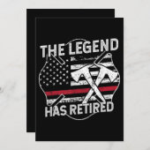 Die Legende hat die Ruhestandsregelung für Feuerwe Einladung (Vorne/Hinten)