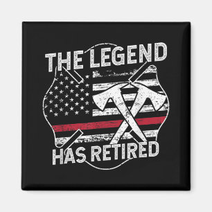 Die Legende hat die Ruhestandsregelung für Feuerwe Magnet