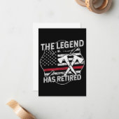 Die Legende hat die Ruhestandsregelung für Feuerwe Mitteilungskarte (Vorderseite/Rückseite Beispiel)