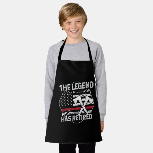 Die Legende hat die Ruhestandsregelung für Feuerwe Schürze (Getragen)