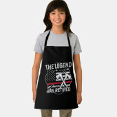 Die Legende hat die Ruhestandsregelung für Feuerwe Schürze (Insitu)