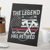 Die Legende hat die Ruhestandsregelung für Feuerwe Sockelschild (In Situ)