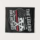 Die Legende hat die Ruhestandsregelung für Feuerwe Wandteppich (Vorderseite (Horizontal))