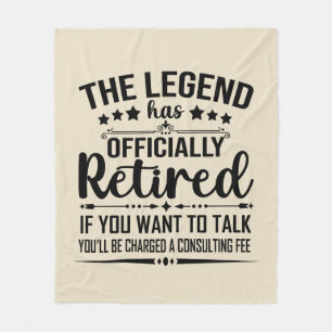 Die Legende hat offiziell den unsicheren Ruhestand Fleecedecke