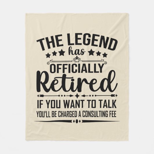 Die Legende hat offiziell den unsicheren Ruhestand Fleecedecke (Vorderseite)