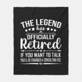Die Legende hat offiziell den unsicheren Ruhestand Fleecedecke (Vorderseite)