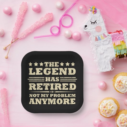 Die Legende hat offiziell den unsicheren Ruhestand Pappteller (Party)