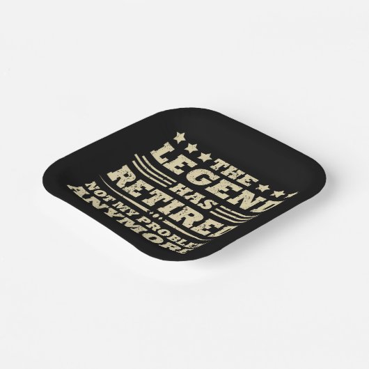 Die Legende hat offiziell den unsicheren Ruhestand Pappteller (Gewinkelt)