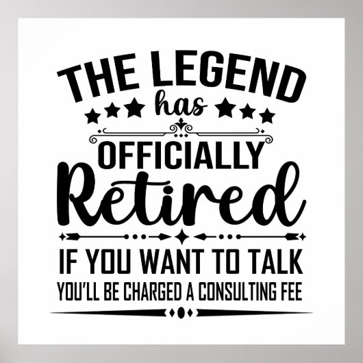Die Legende hat offiziell den unsicheren Ruhestand Poster (Vorne)