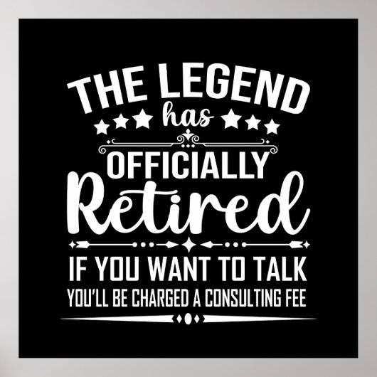 Die Legende hat offiziell den unsicheren Ruhestand Poster (Vorne)